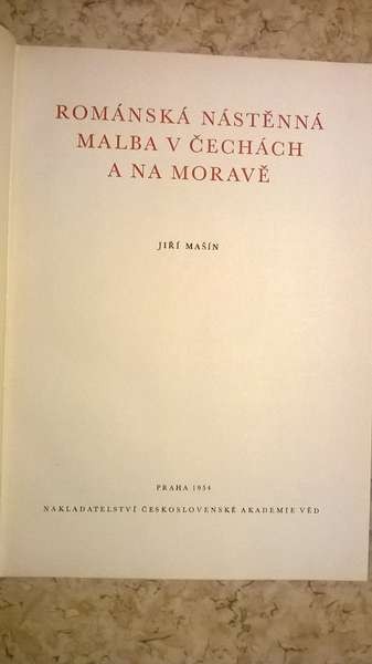 J Masin Romanska Nastenna Malba V Cechach A Na Morave 1954 Antikvariat Nerudova