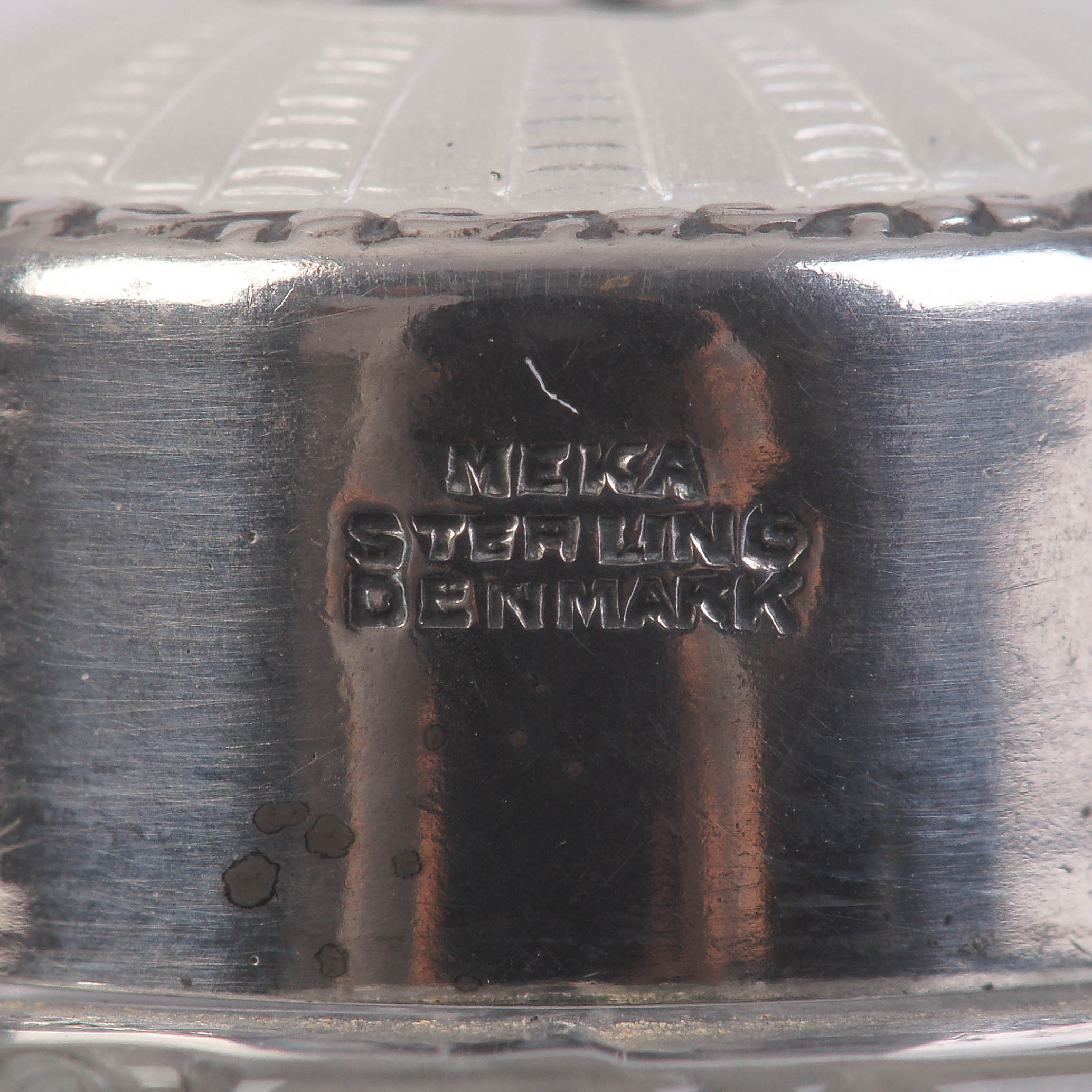 Silver Glass salt shaker with silver