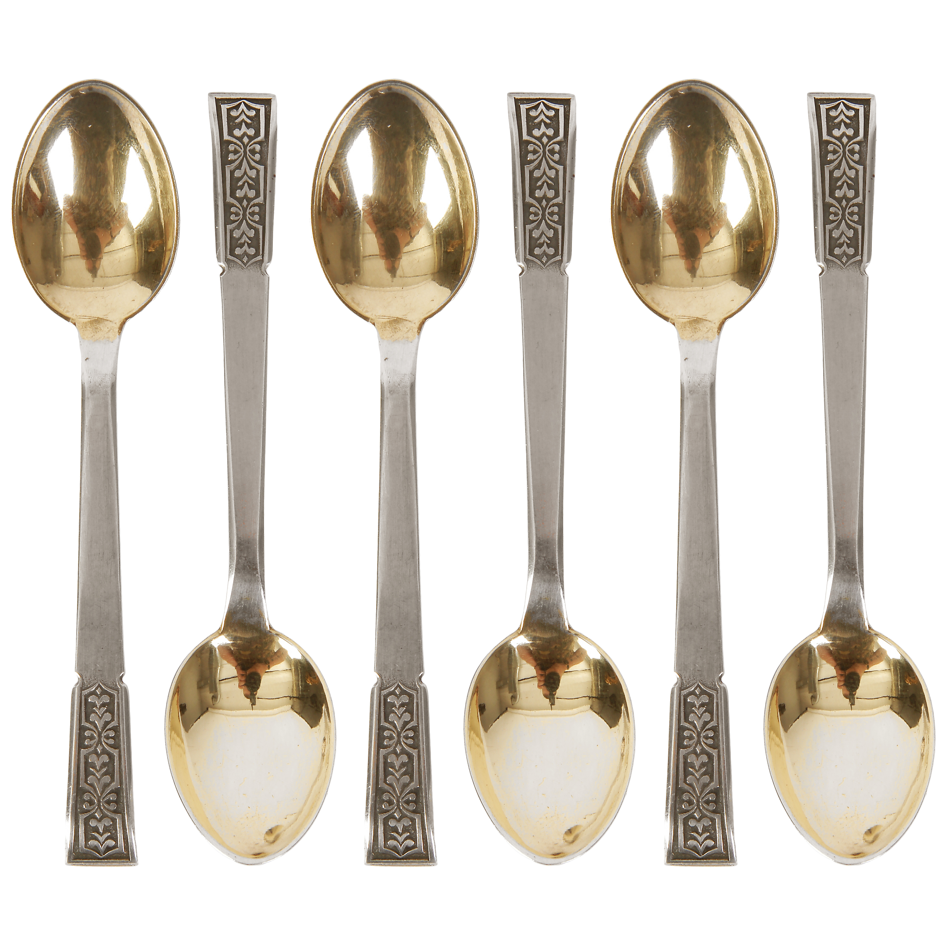 Silver Set of silver coffee spoons, 6 pcs.
