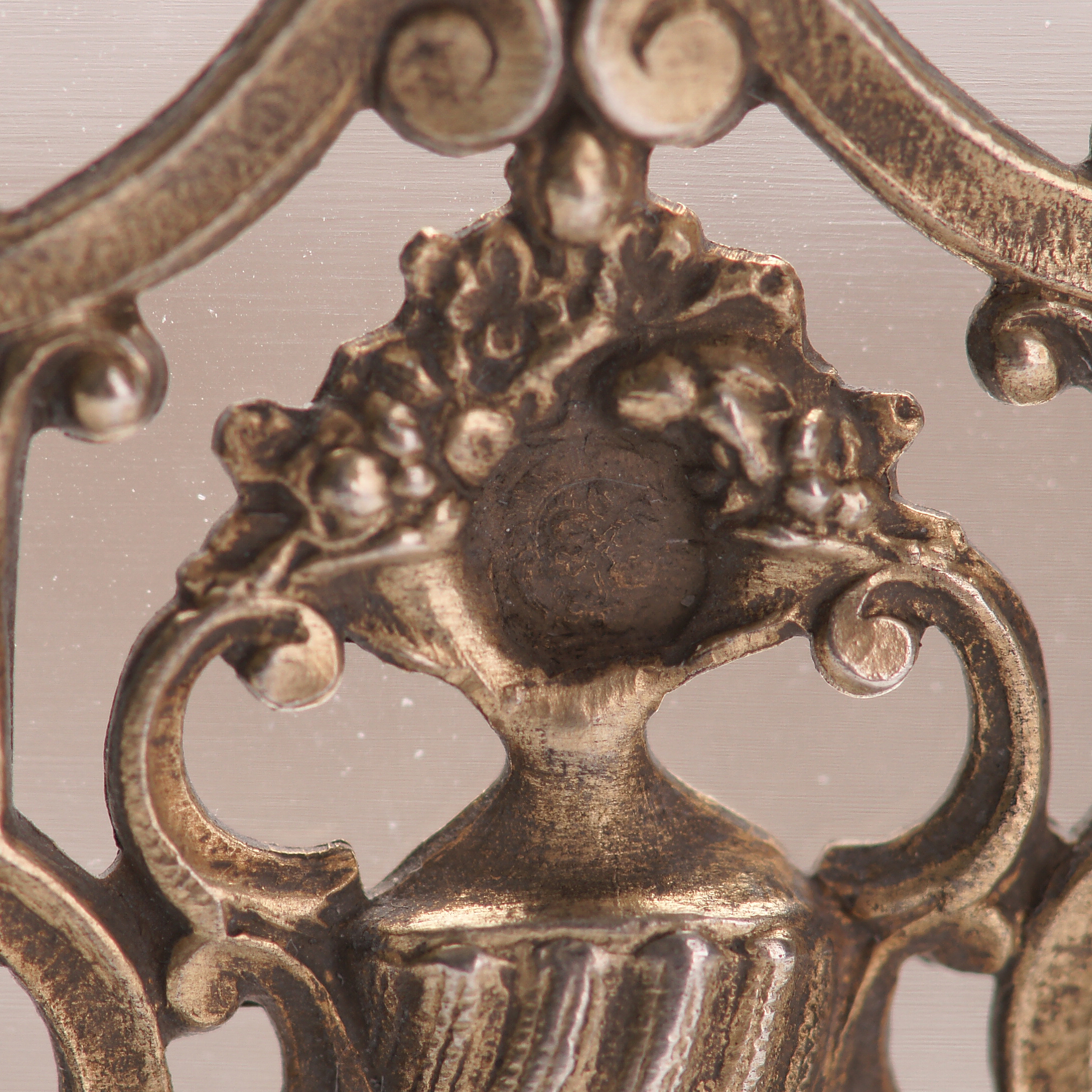 Silver Glass vase with silver