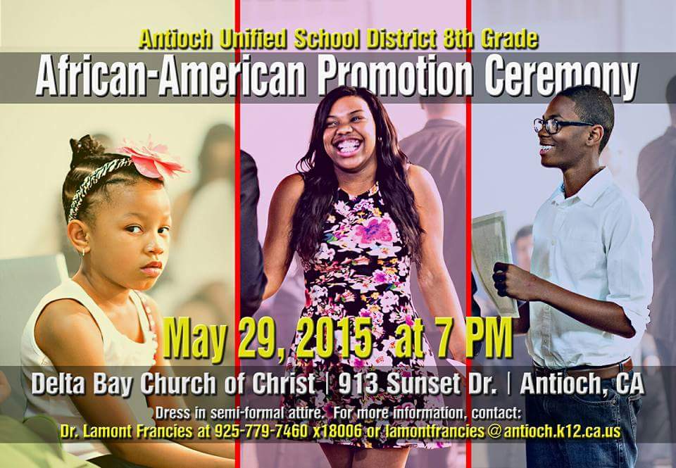 AfricanAmerican 8th grade promotion ceremony in Antioch raises
