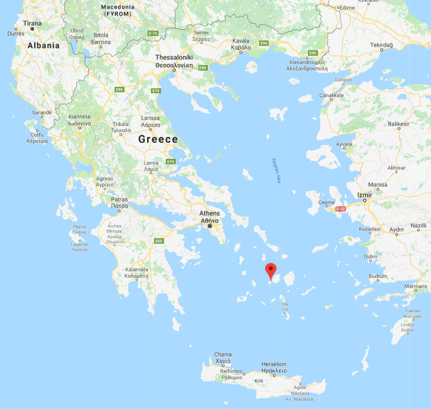 Antiparos Carte Antiparos Map