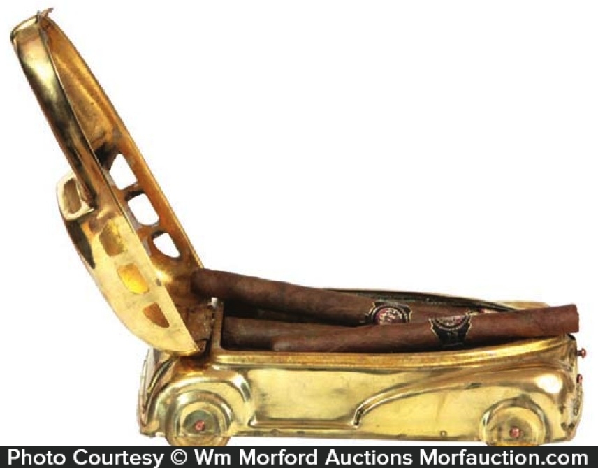 Brass Car Cigar Holder • Antique Advertising