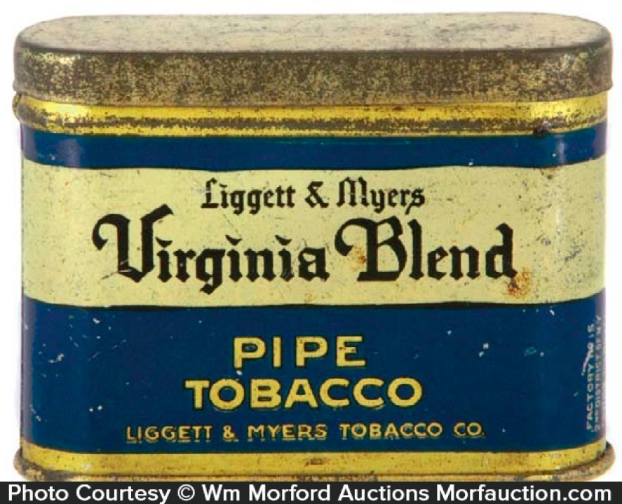 Antique Advertising Virginia Blend Pipe Tobacco Tin • Antique Advertising