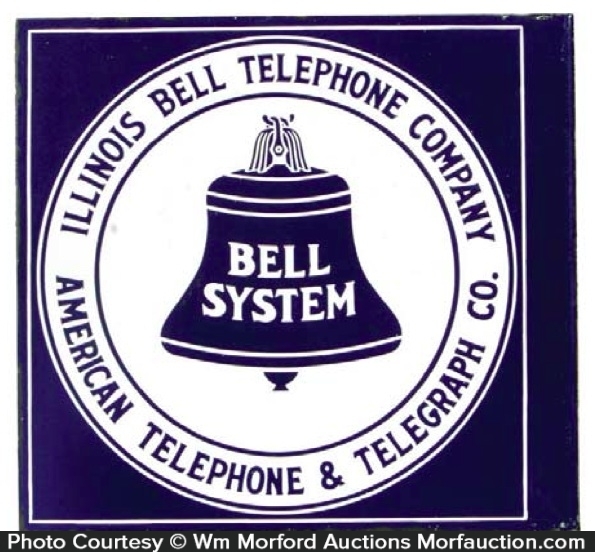 Illinois Bell Telephone Sign • Antique Advertising