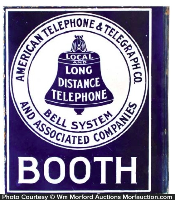 At&T Phone Booth Sign • Antique Advertising