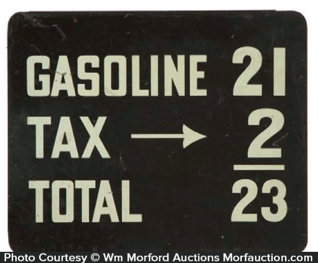 Vintage Gas Pricing Sign • Antique Advertising