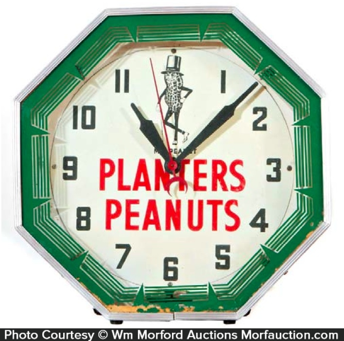 Planters Peanut Clock • Antique Advertising