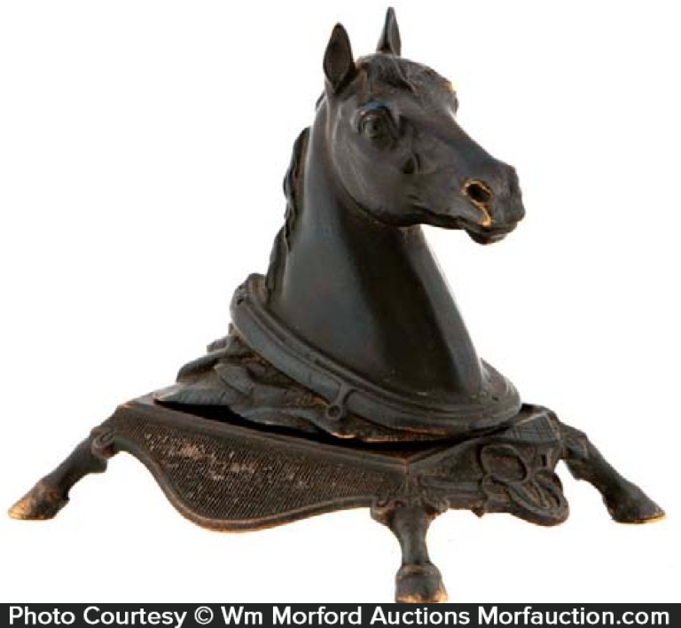 Horse Head Match Holder • Antique Advertising