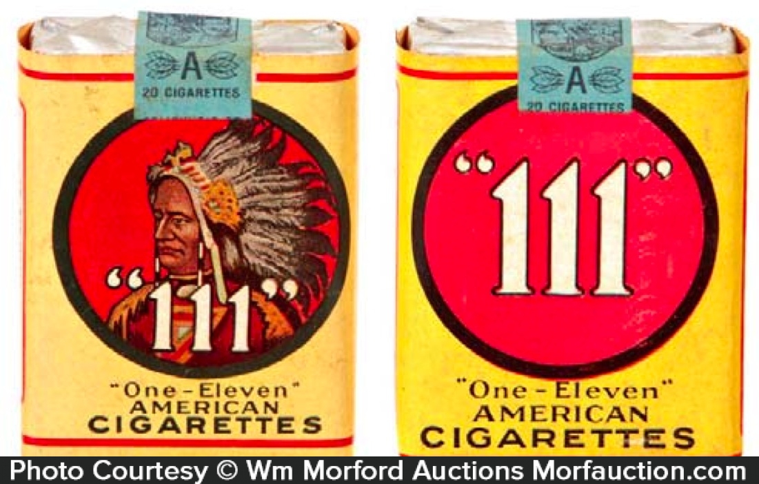 OneEleven 111 Cigarettes Pack • Antique Advertising