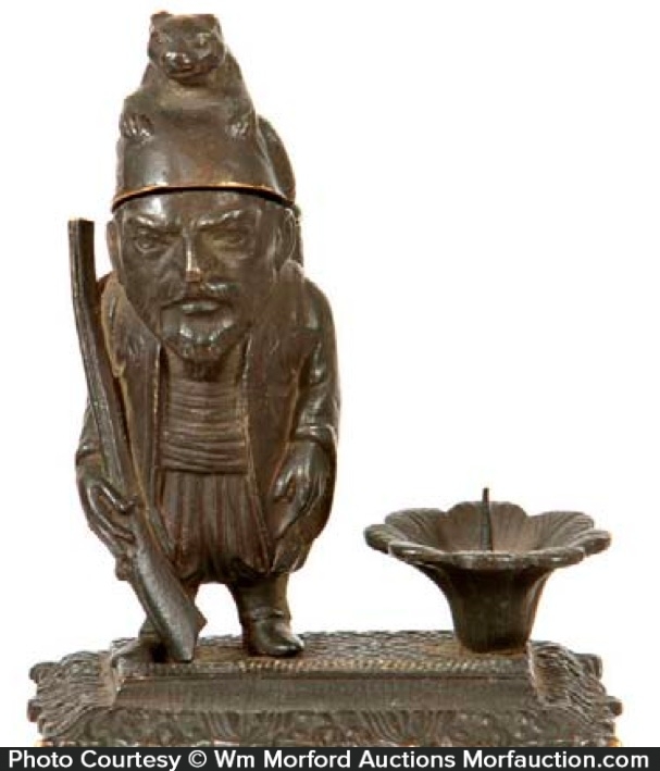 Antique Advertising Soldier Match Holder • Antique Advertising