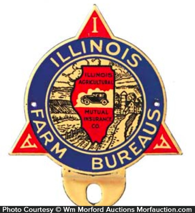 Illinois Farm Bureau Bumper Tag • Antique Advertising
