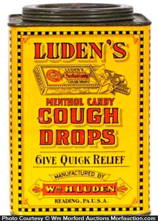 Luden's Cough Drops Tin • Antique Advertising
