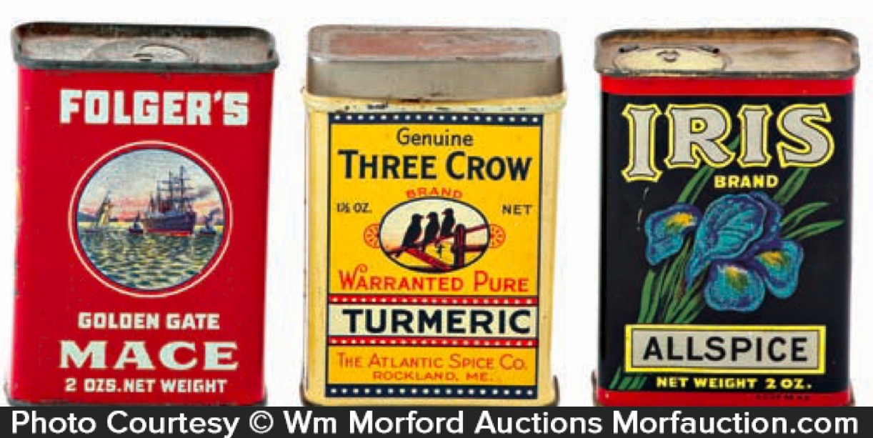 Vintage Spice Tins • Antique Advertising