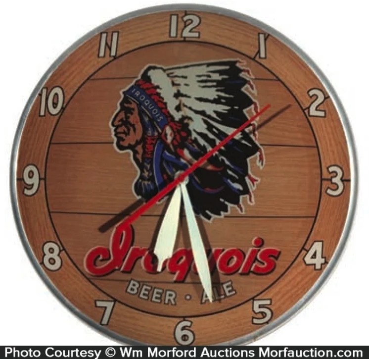 Iroquois Beer Clock • Antique Advertising