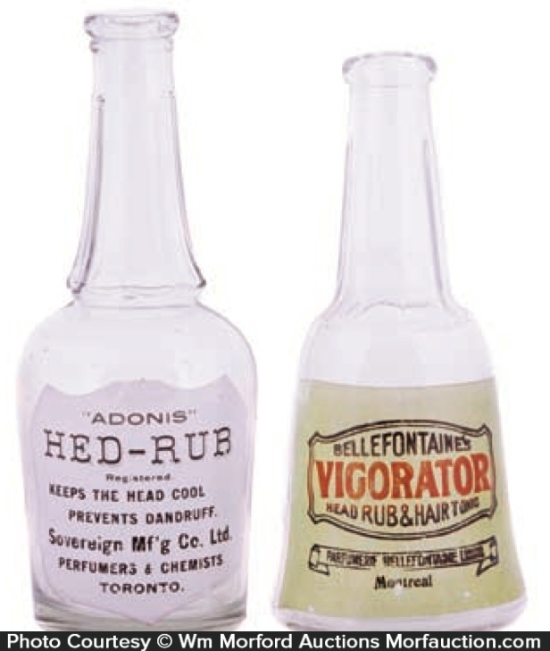 Antique Advertising Vintage Barber Shop Bottles • Antique Advertising