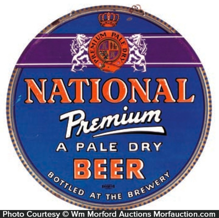 National Beer Sign • Antique Advertising