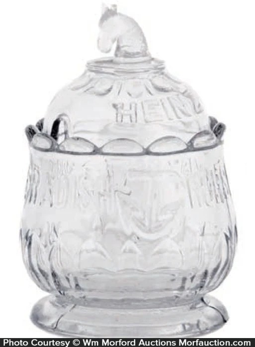 Antique Advertising Heinz Horse Radish Jar • Antique Advertising