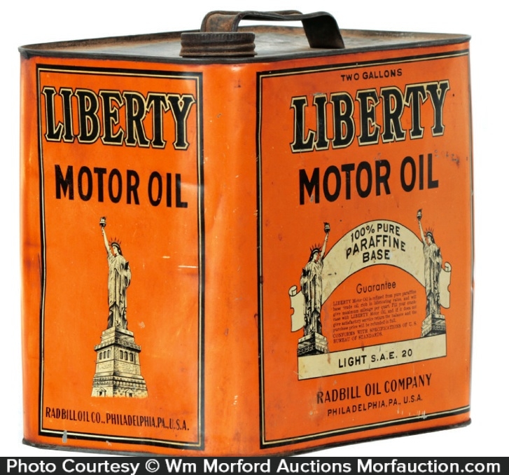 Liberty Motor Oil Can • Antique Advertising