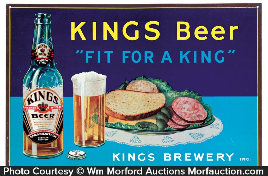 Kings Beer Sign • Antique Advertising