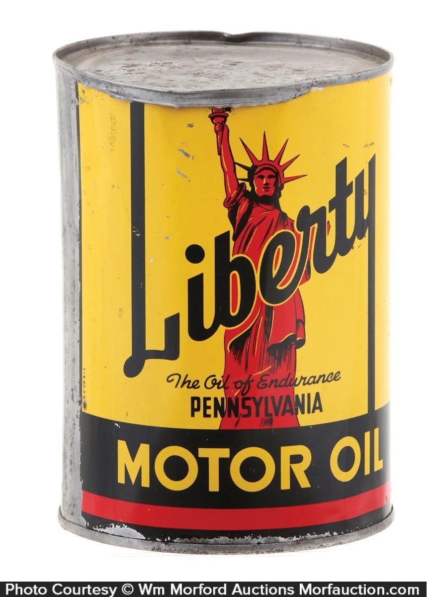 Liberty Motor Oil Can • Antique Advertising