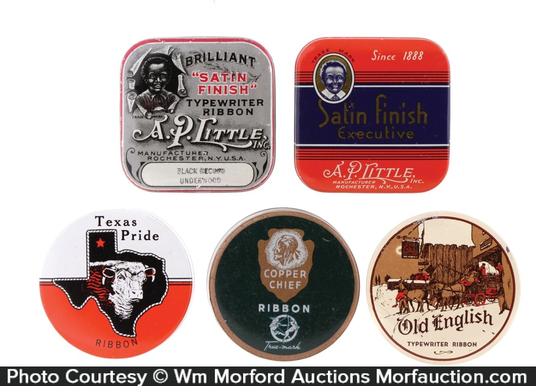 Antique Typewriter Ribbon Tins • Antique Advertising
