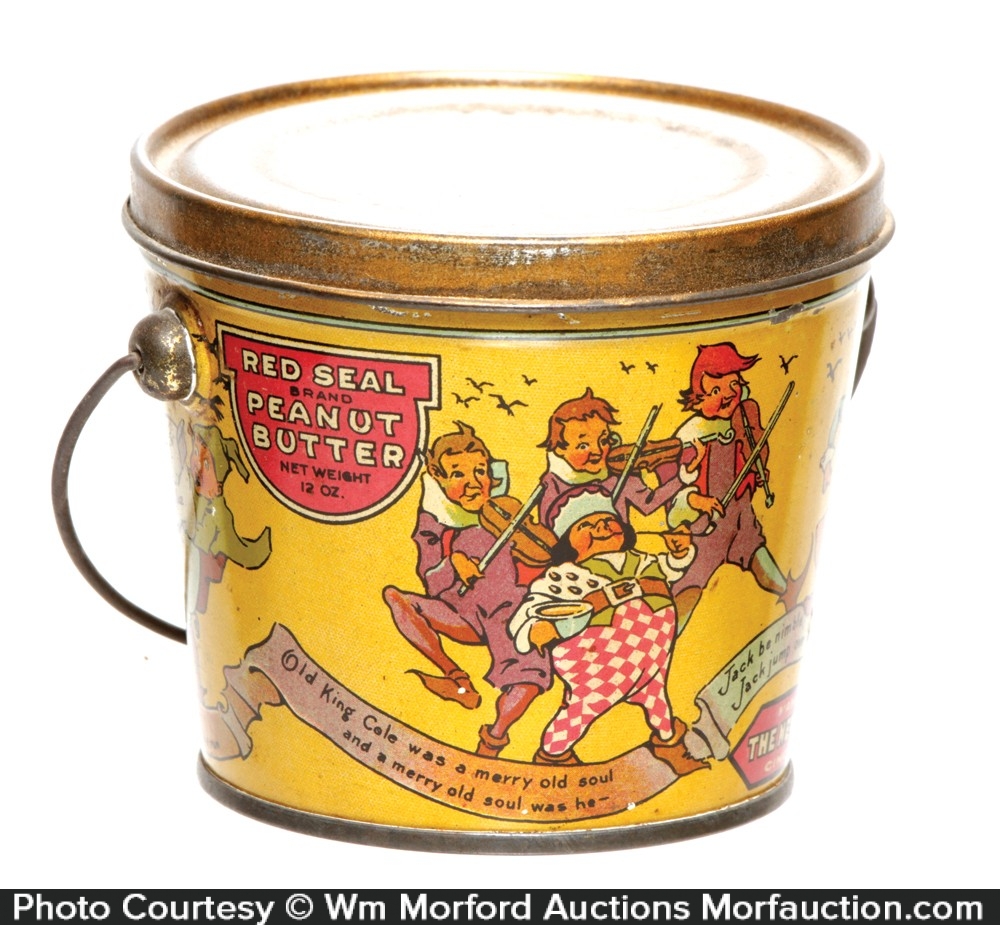 Antique Advertising Red Seal Peanut Butter Pail • Antique Advertising