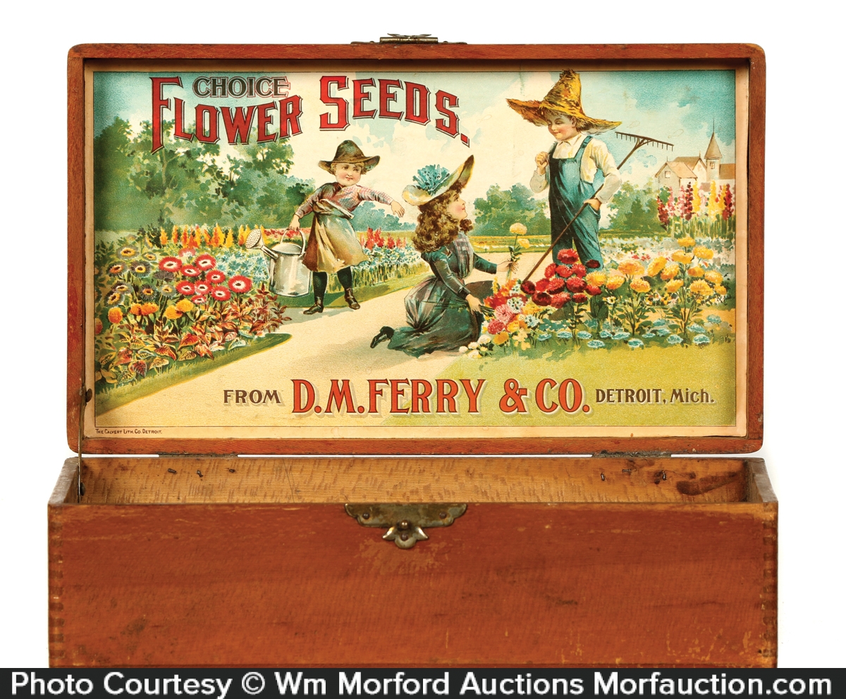 Ferry Flower Seed Box • Antique Advertising