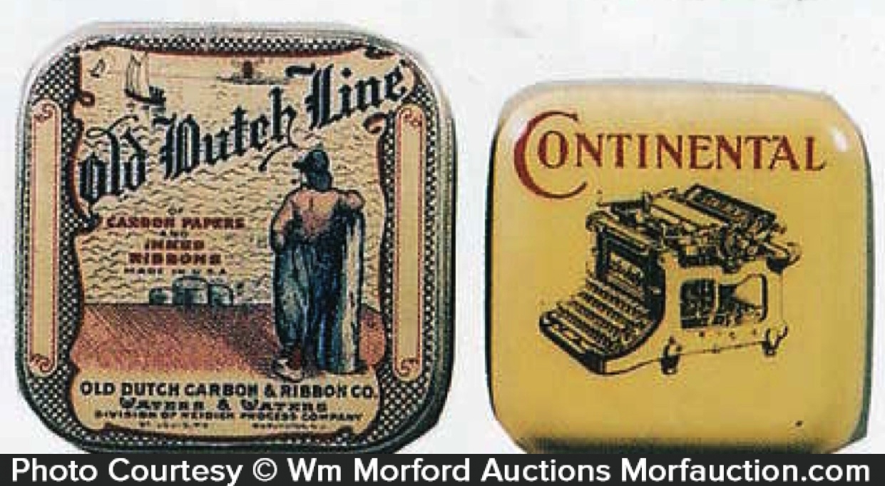 Antique Advertising Vintage Typewriter Ribbon Tins • Antique Advertising