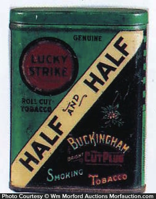 Half & Half Tobacco Sample Tin • Antique Advertising