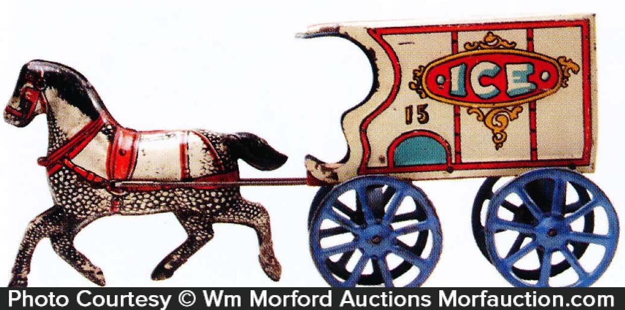 Antique Advertising Ice Wagon Toy • Antique Advertising