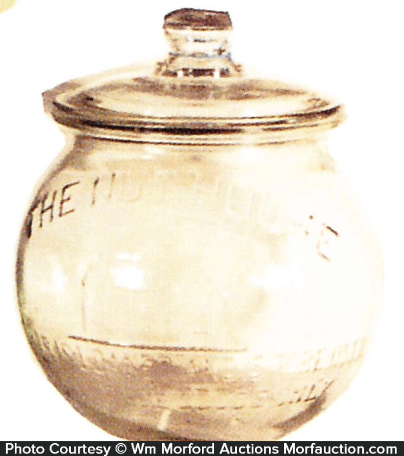 Antique Advertising Nut House Jar • Antique Advertising