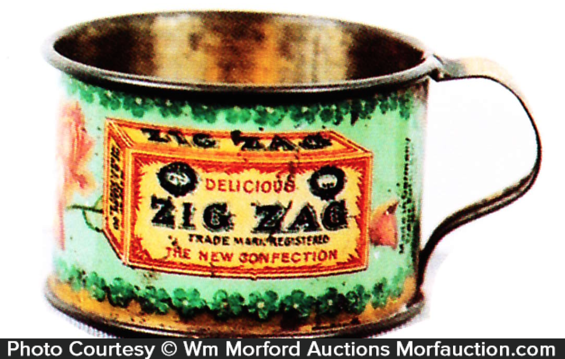 Zig Zag Confection Cup • Antique Advertising