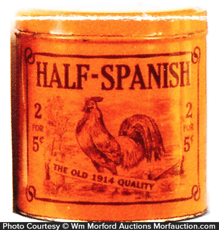 HalfSpanish Cigar Tin • Antique Advertising