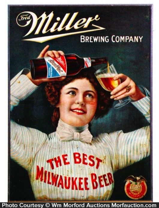 Miller Milwaukee Beer Sign • Antique Advertising