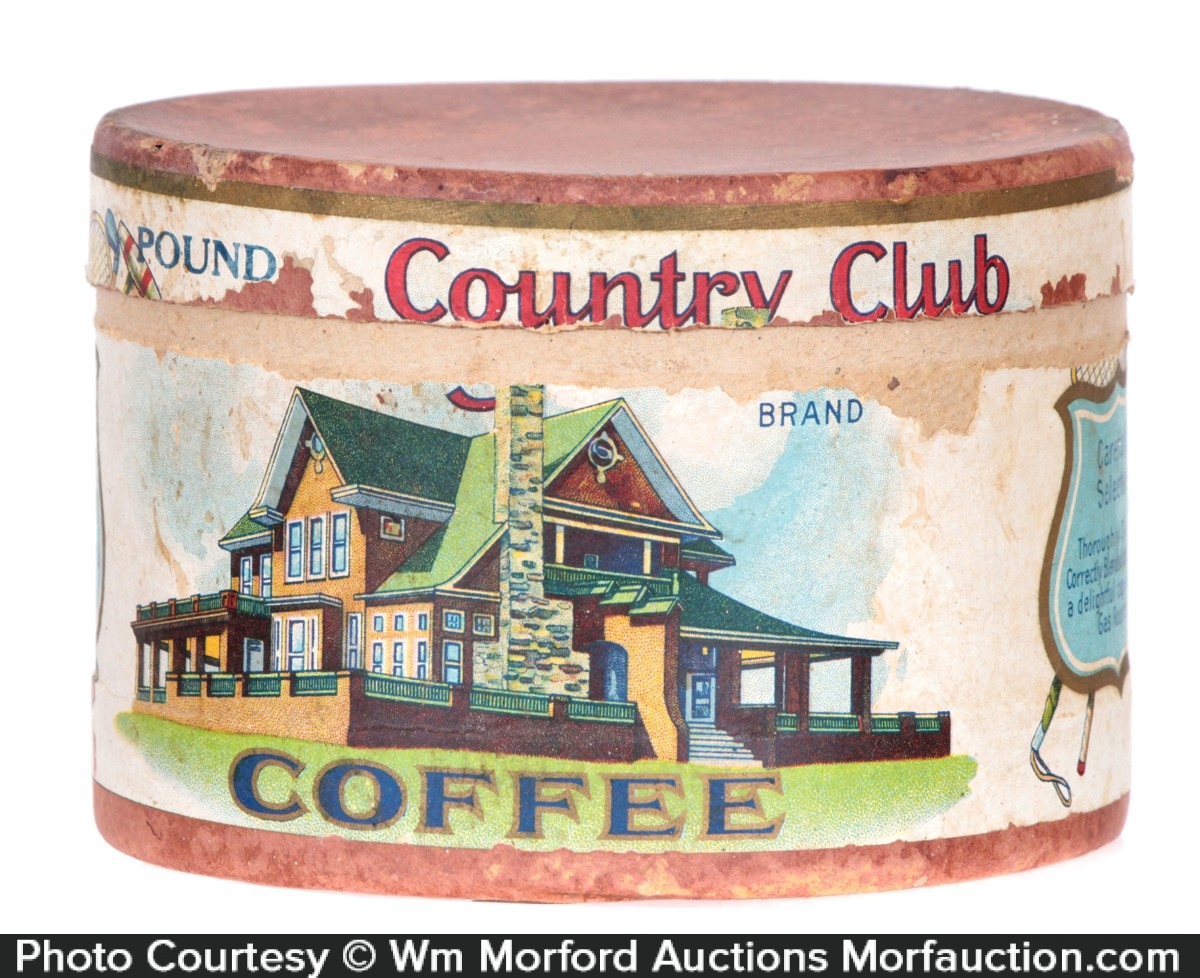 Country Club Coffee Can • Antique Advertising