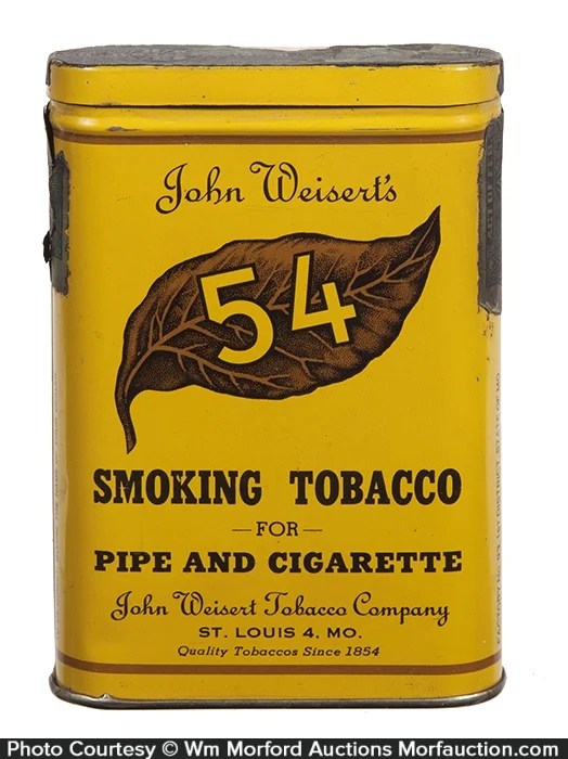 Weisert's 54 Pocket Tobacco Tin • Antique Advertising