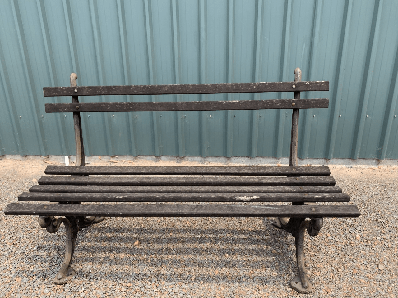 Old Cast Iron Bench Seat Paterson Antiques