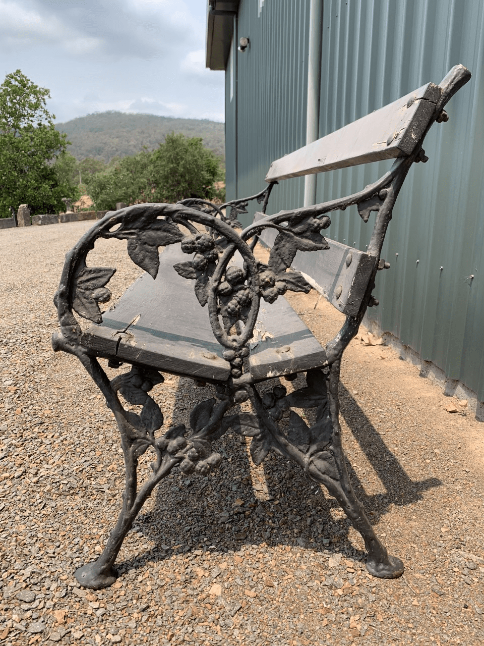 Old Cast Iron Bench Seat Paterson Antiques