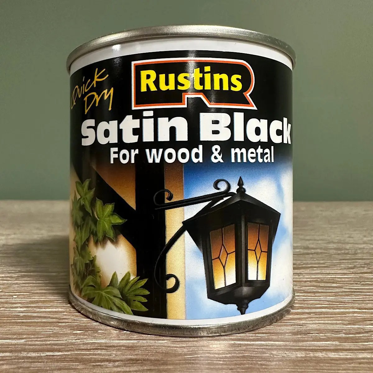 Rustins Satin Black Paint 250ml Antiques World