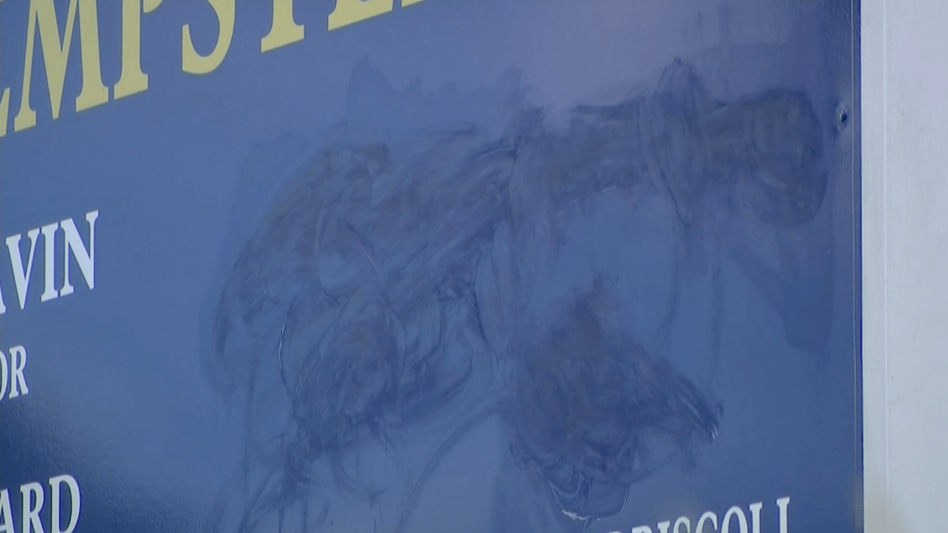 Antisemitic graffiti scrawled on town hall sign in Hempstead, New York