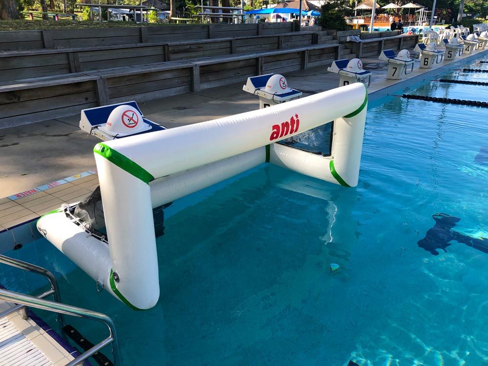 AntiWave Pool Lane Lines and Water Polo Goals