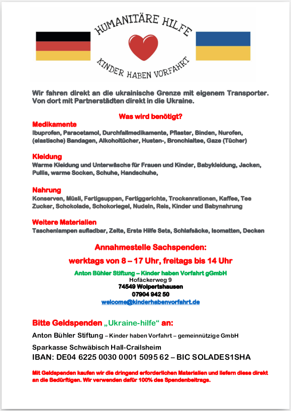 Kinder haben Vorfahrt gGmbh Wolpertshausen Fördern fordern