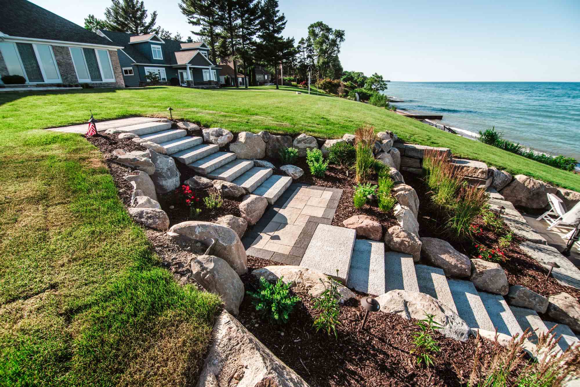 Lakefront Living Backyard Paving Fort Gratiot, MI Antonelli Landscape