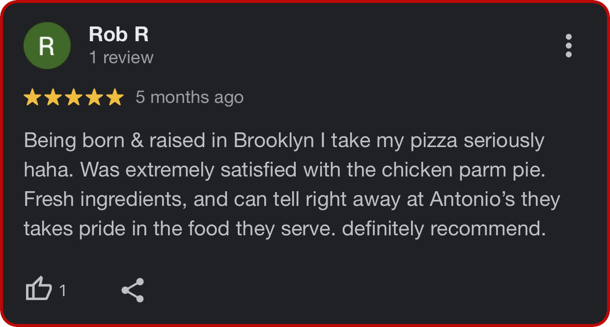 Antonino's Pizza Audubon NJ Official Mobile App