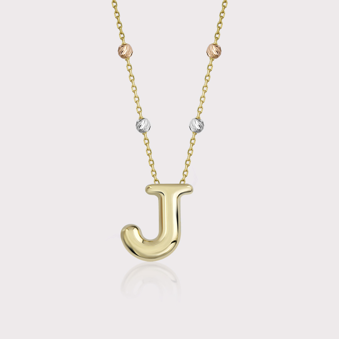 'J' Initial Necklace Antonius Jewelry