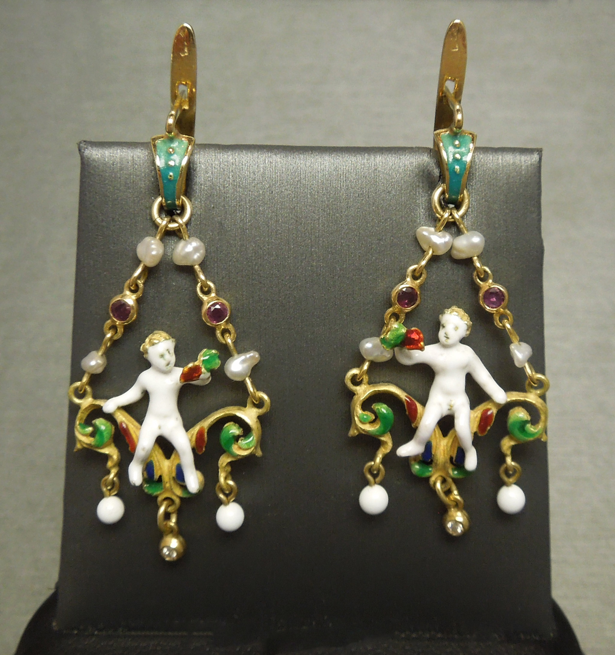 Florentine 18K Museum Quality Diamond Art Nouveau Jewelry Set