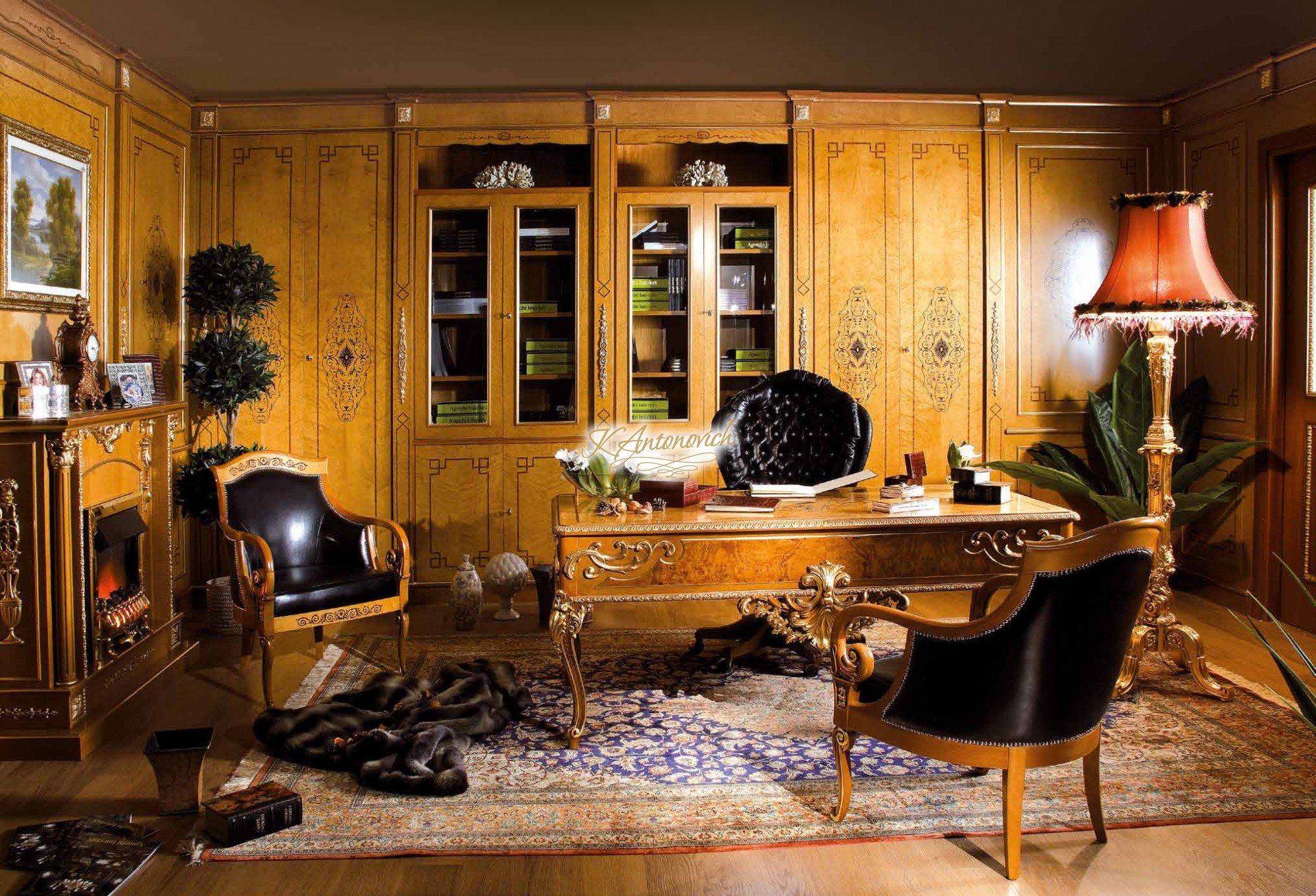 Office interiors in classic style