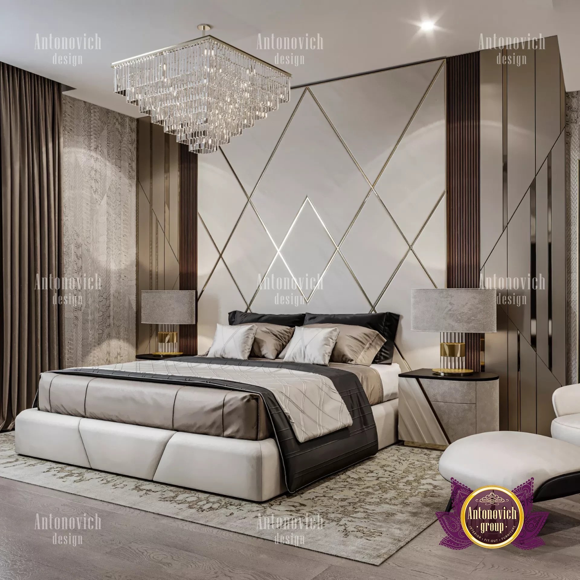 BEDROOM INTERIOR DESIGN FOR LUXURY APARTMENTS