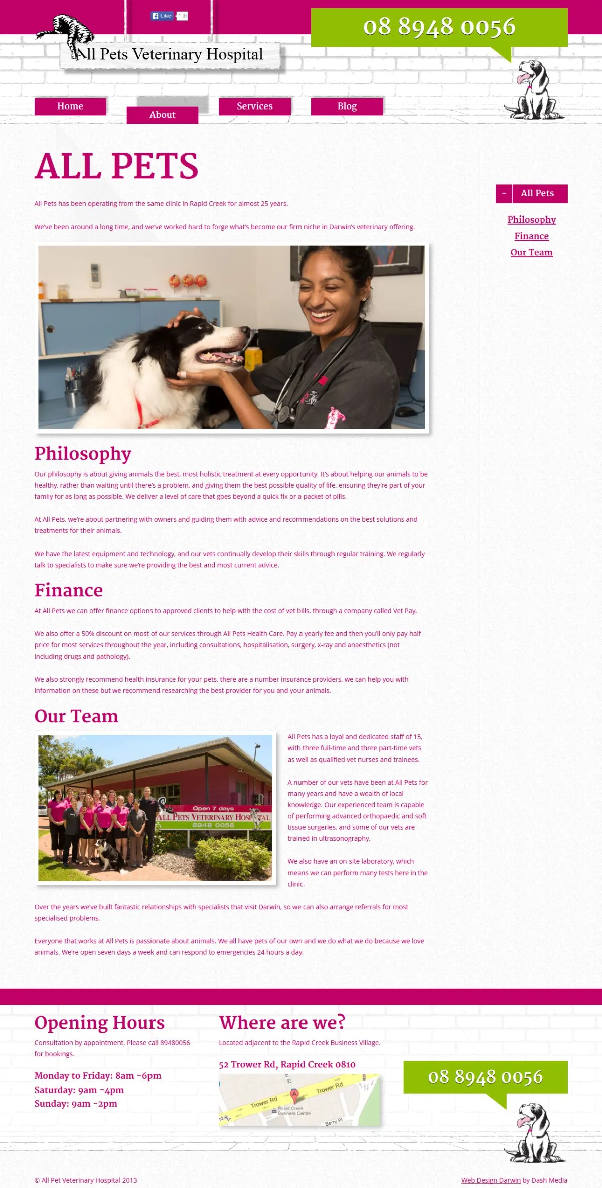All Pets Vet Hospital Anton Tarasov MODX full stack web development